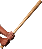 Hands Holding A Baseball Bat