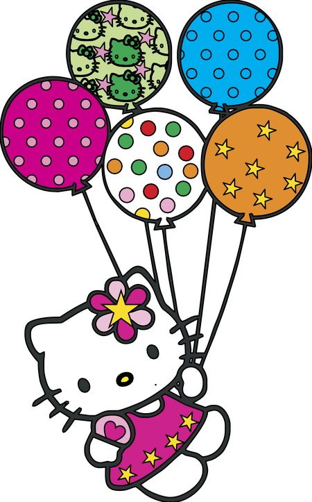 Hello Kitty Con Globitos