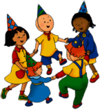 Caillou and His Friends Having A Party