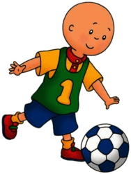 Caillou Playing Football