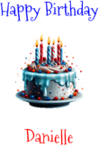 Happy Birthday Danielle Custom Message