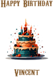 Happy Birthday Vincent, Personal Custom Message