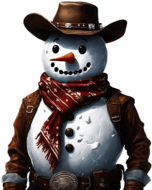 Cowboy Snowman