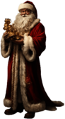 Santa Claus Holding Ornaments