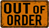 Vintage Out of Order Sign
