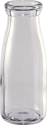 Empty Milk Glass Bottle