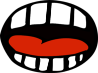 Cartoon Mouth Orange Tongue