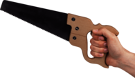 Hand Holding Saw