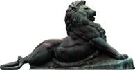 Bronze Lion Side View