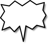 Spiky Callout Speech Bubble Centre