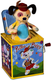 Polka Puppy Jack In the Box