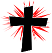 Black Cross with Red Flare