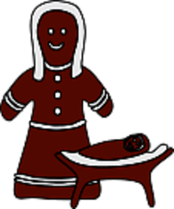 Gingerbread Mary and Jesus