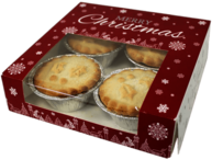 Box Of Four Mince Pies For Christmas