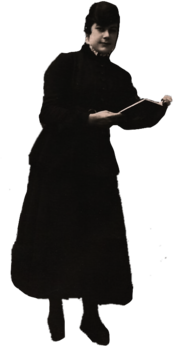 Standing Victorian Woman Reading