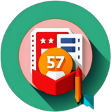 Event Tickets & Booking, Minimalist App Icon - Circle Icon Bevel Border