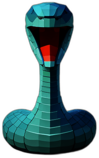 Cobra, Cartoon Character - In The Style Of Pixar, Single View, No Shadow