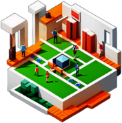 Sports & Teams, Minimalist App Icon - Circle Icon Bevel Border