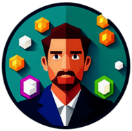 News Aggregation, Minimalist App Icon - Circle Icon Bevel Border