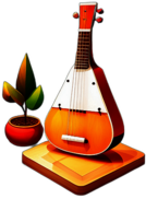 Low poly balalaika app icon