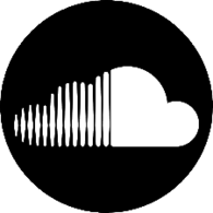 Soundcloud round logo black and white