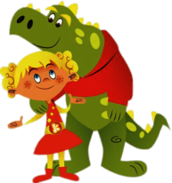 Kaatje and Kamiel the Dino Cartoon