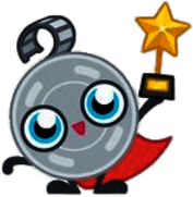 Oscar the Cool Spool Holding Up Star