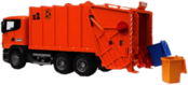 Orange Garbage Truck and Containers