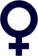 Small Blue Female Symbol