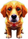Golden Retriever, Children'S Cartoon Animation Style - Full Body, Single View, No Shadow