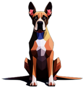 Great Dane, Children'S Cartoon Animation Style - Full Body, Single View, No Shadow