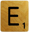 Scrabble Tile E