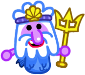 Uncle Scallops the Cranky Codfather Front View