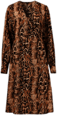 Snakeskin Design Wrap Dress