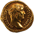 Gold Aureus Coin of Hadrian