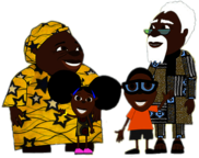 Bino and Fino with their grandparents