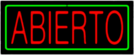 Abierto neon sign