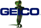 Geico Logo with Gecko behing
