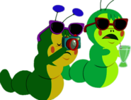 Julius Jr Characters Sylvia and Gloria the Caterpillars