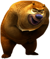 Briar Bear Bent Over Laughing