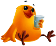 Pet Pals Nameless the Chick Drinking Water