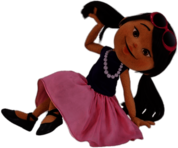 Julie's Greenroom Character Peri Posing