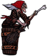 Baba Yaga Flying Around