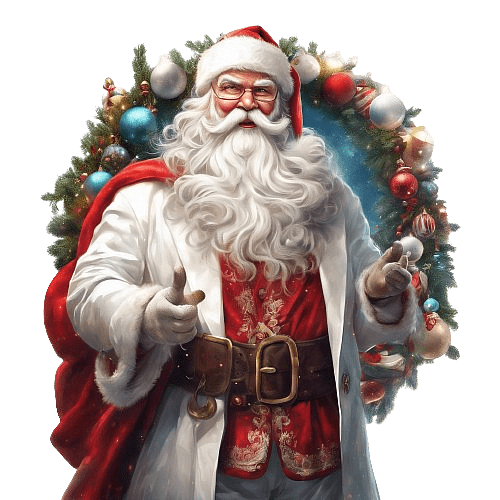 Santa Claus in a White Suit