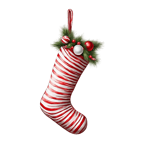 Striped Christmas Stocking