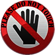 Please Do Not Touch Sign