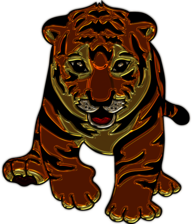 Lion Cub Plastic Art