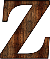 Wooden Capital Letter Z