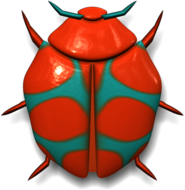 Ladybug Orange and Blue