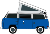 Extended Volkswagen Camper Van Clipart